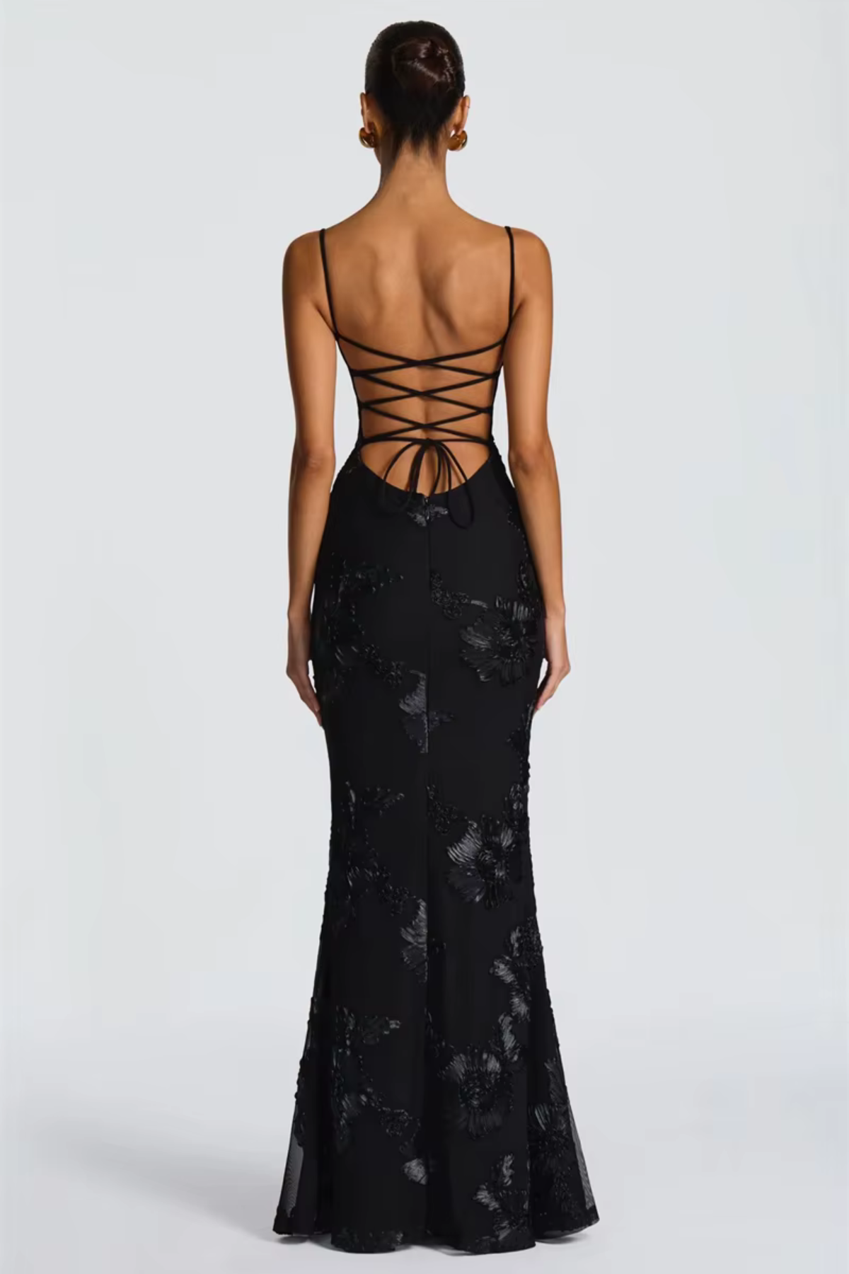 Seraphina floral embroidered bustier maxi dress