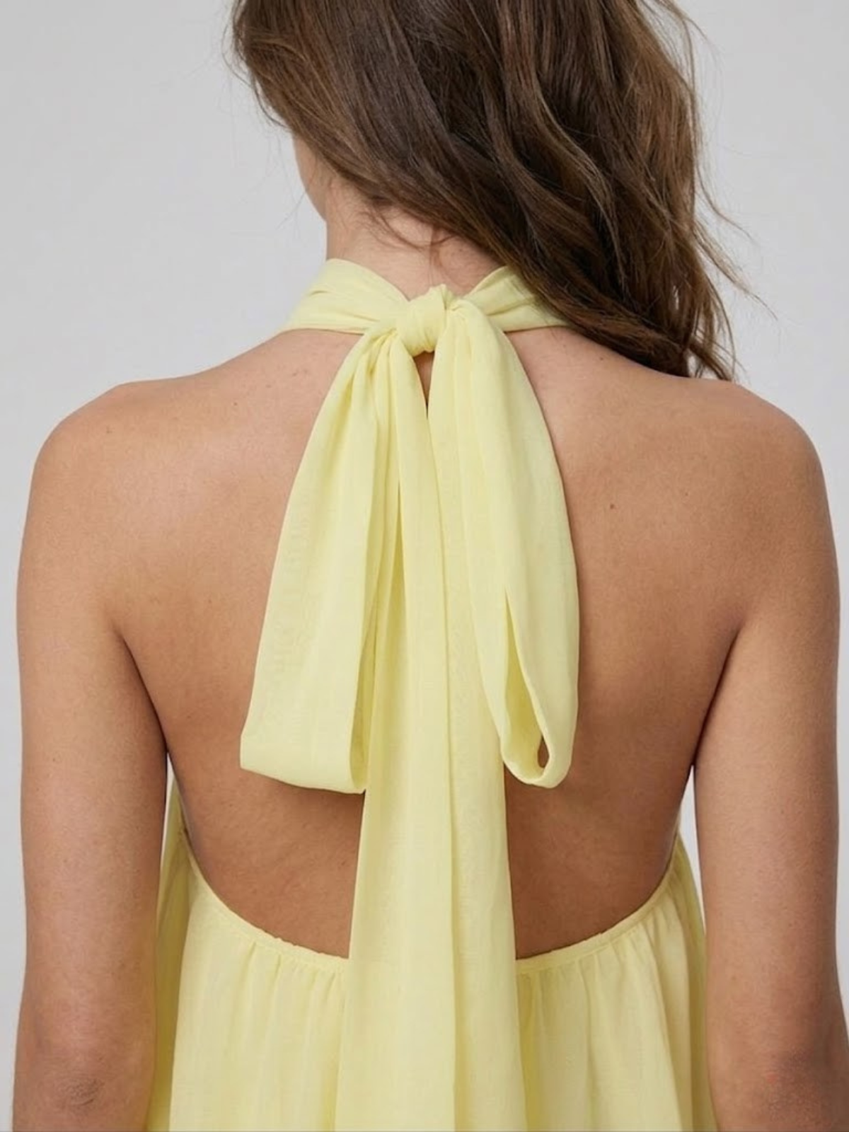 Evelyne halter chiffon mini dress