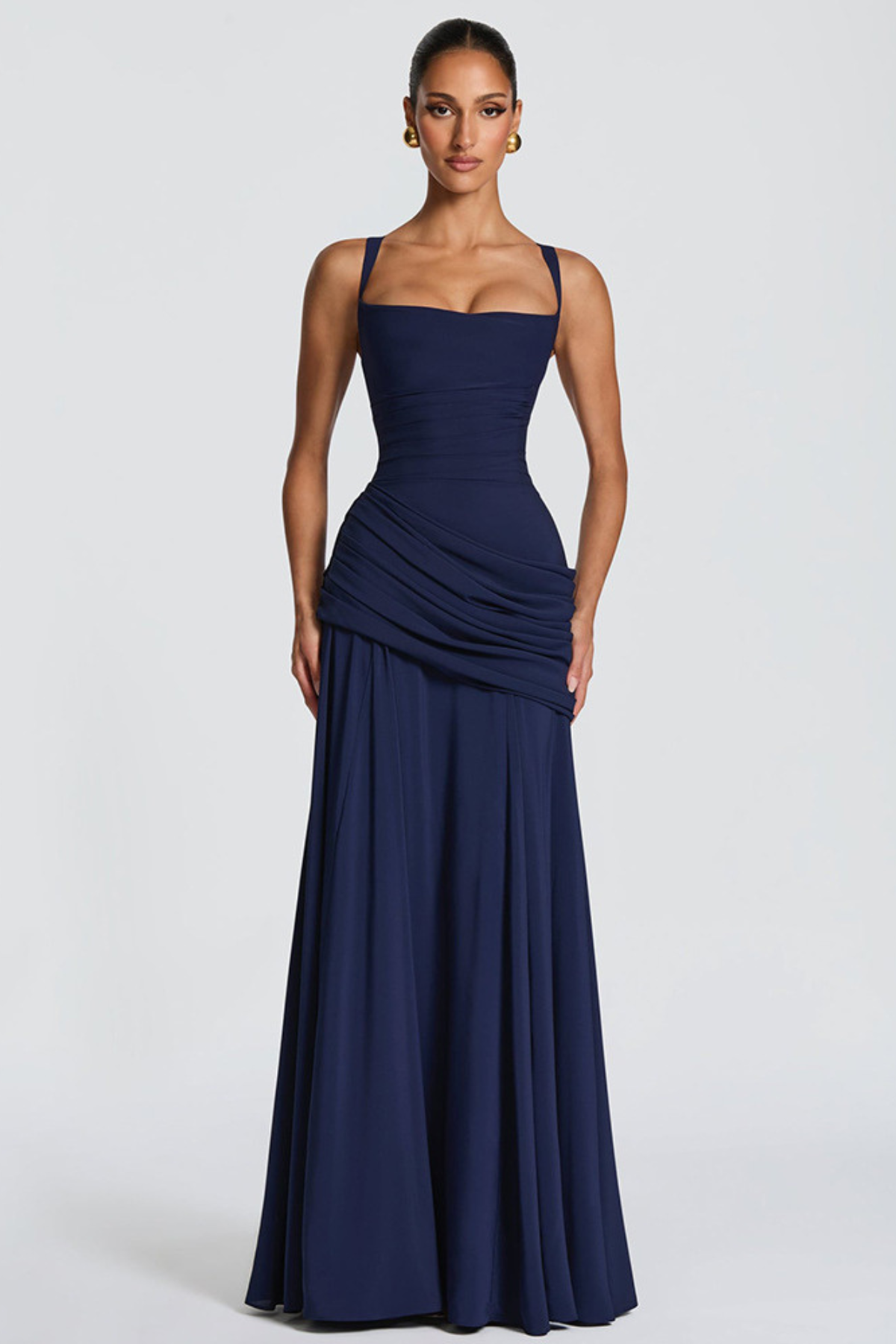Luméssia draped crossover maxi dress
