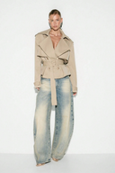 Lana Cropped Trench Jacket
