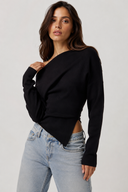 Evy Asymmetric Knit Top
