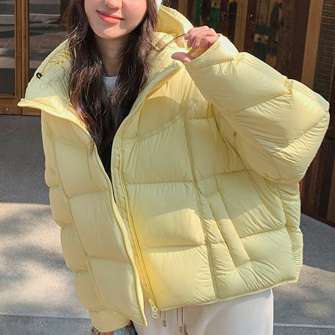 Linda Short Boxy Puffer Jacket in Yellow