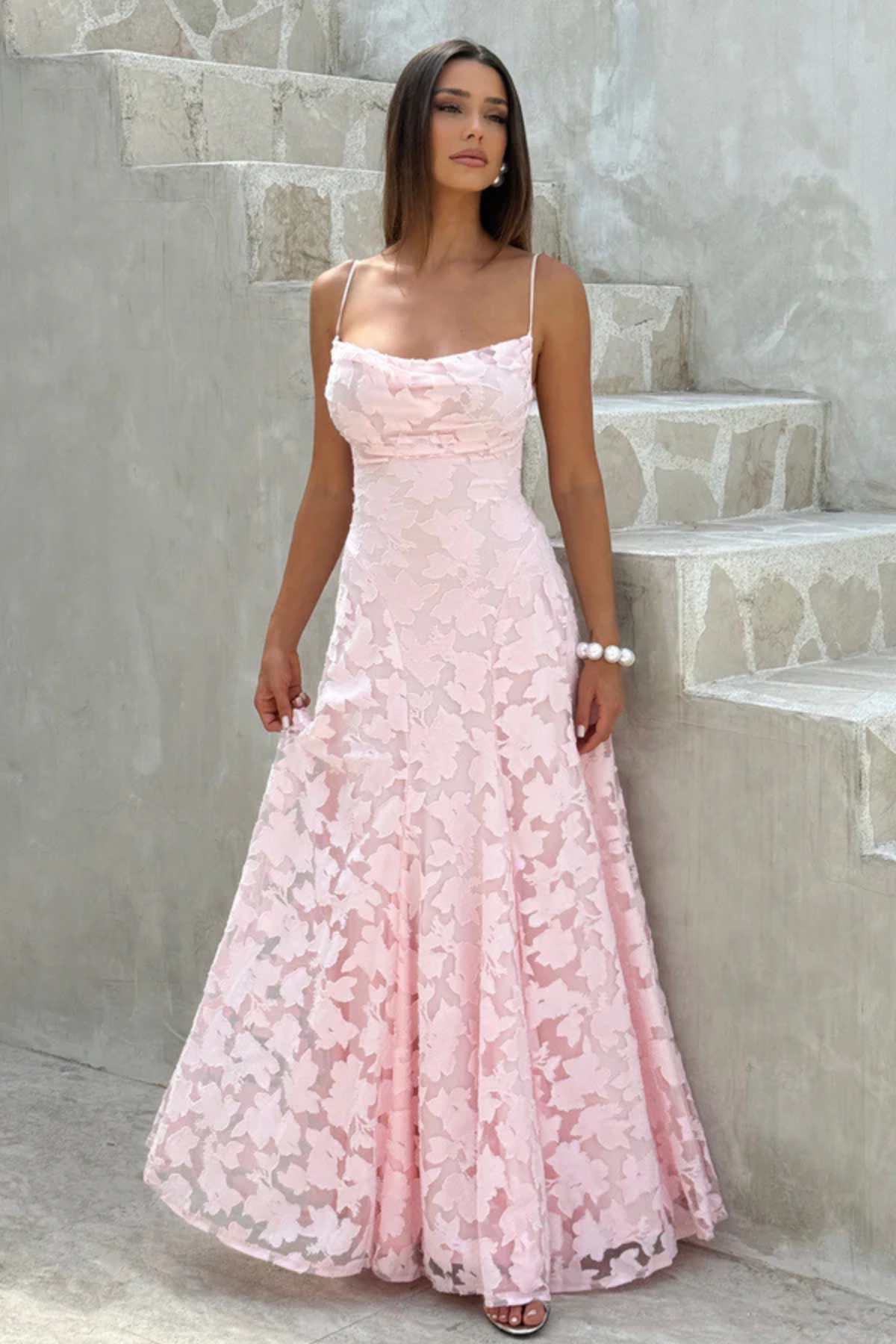 Violaine floral devoré maxi dress