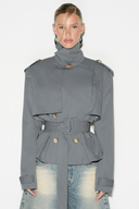 Lana Cropped Trench Jacket
