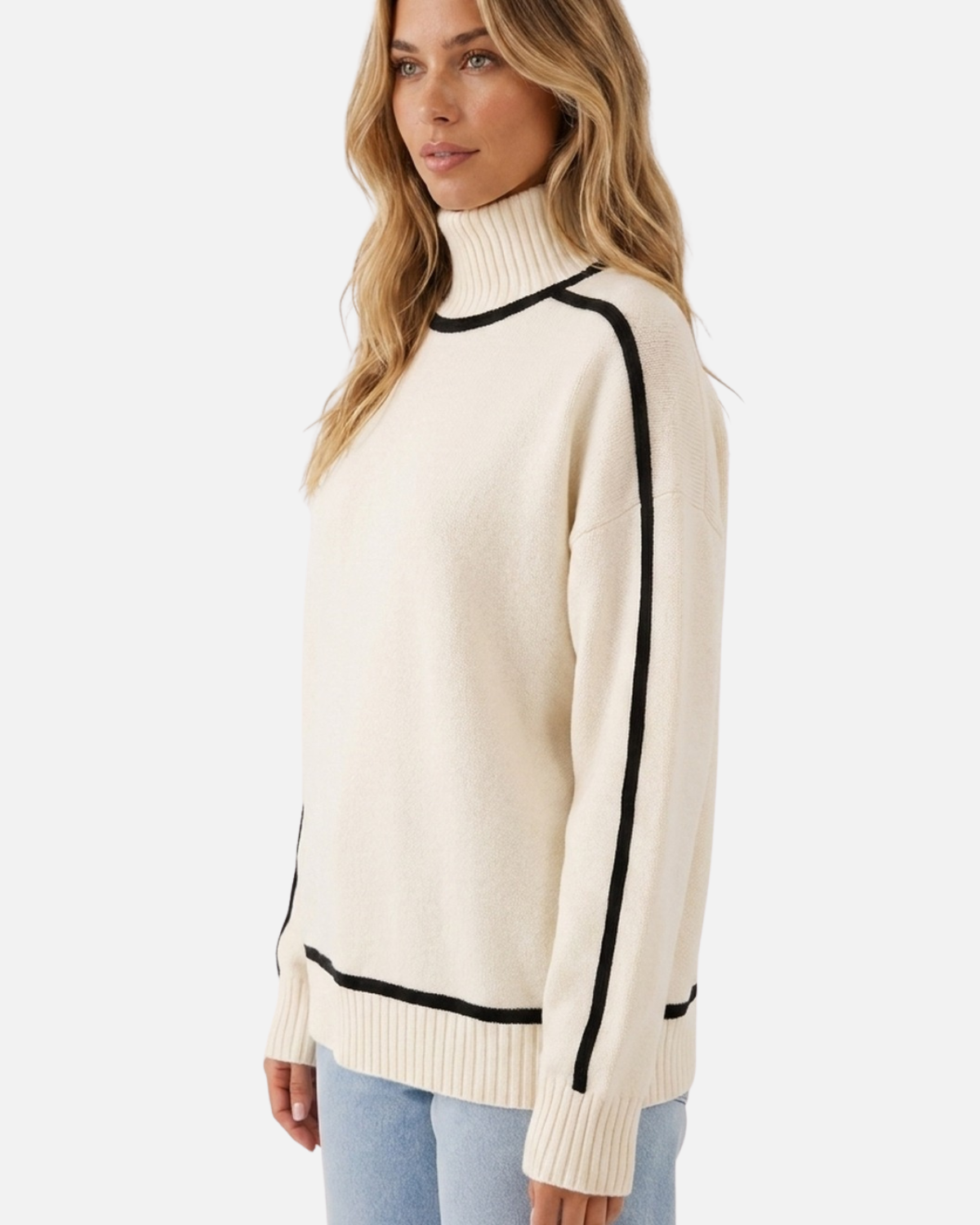 Women Oversized Roll Neck Jumper