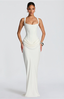 Cybéle corset square neck maxi dress