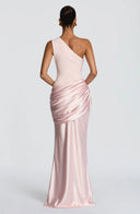 Sidonie one-shoulder satin maxi dress