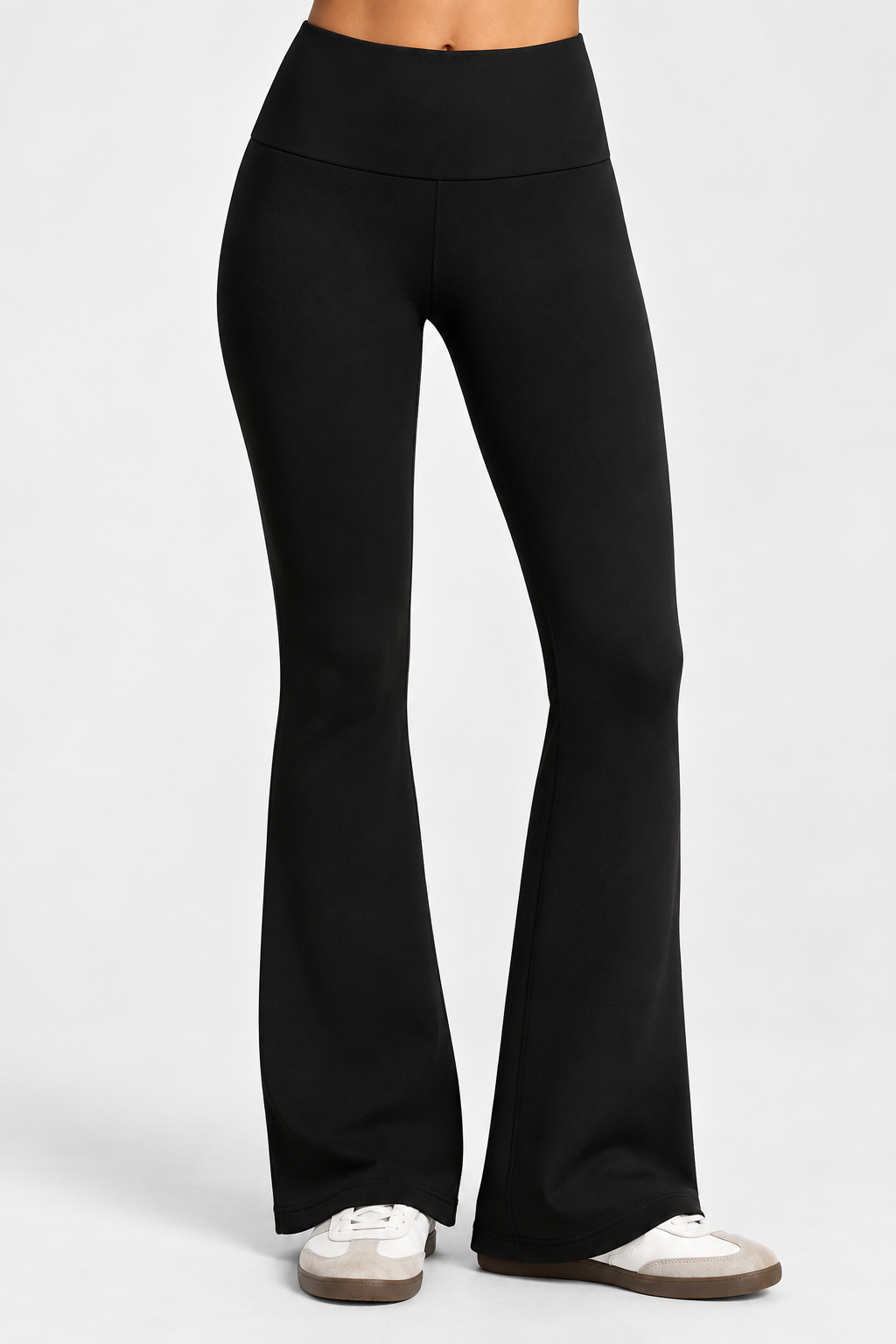 Women Fleece Lined Stretch Flare Leggings