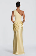 Sidonie one-shoulder satin maxi dress