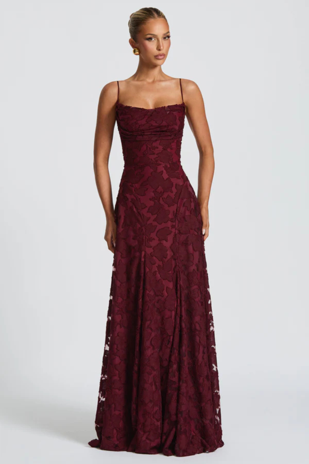 Violaine floral devoré maxi dress
