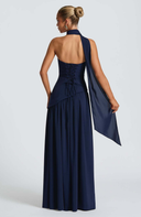 Elodie bustier asymmetric maxi dress