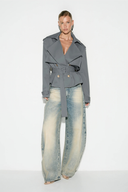 Lana Cropped Trench Jacket