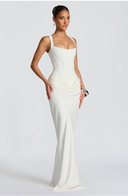 Cybéle corset square neck maxi dress
