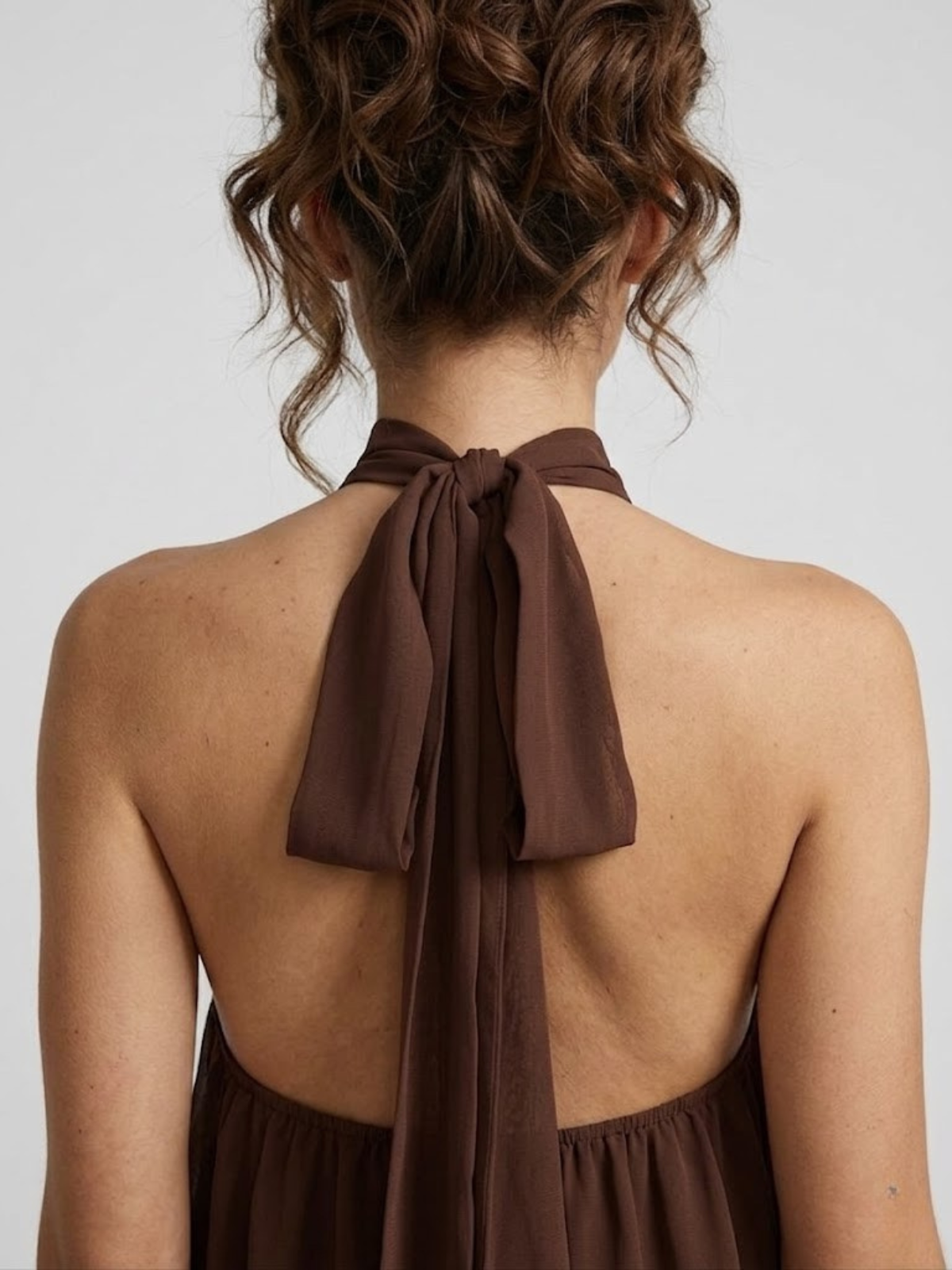 Evelyne halter chiffon mini dress