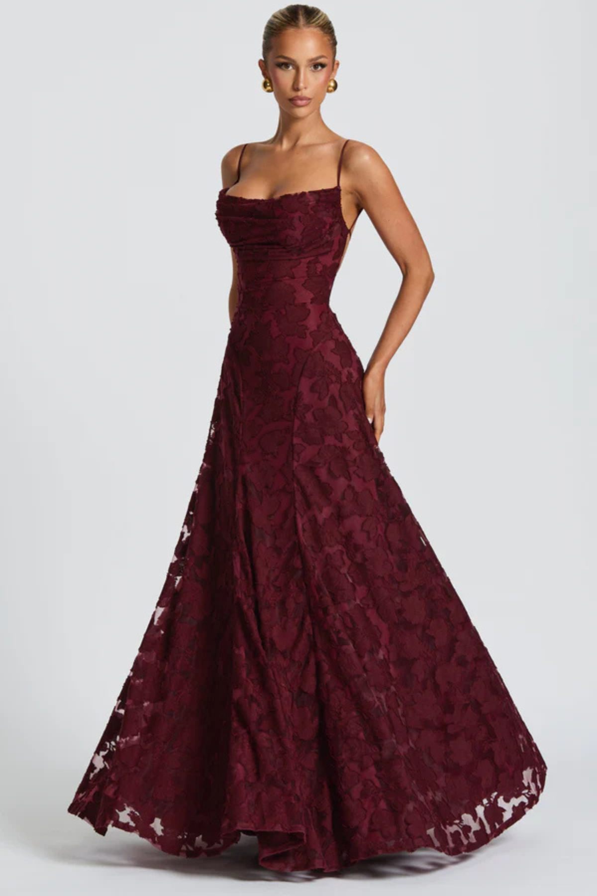 Violaine floral devoré maxi dress