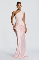 Sidonie one-shoulder satin maxi dress