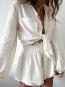 Sabrina Linen Short Set