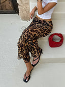 Denise Leopard Skirt