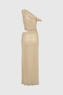Cassiopée sequin one-shoulder maxi dress