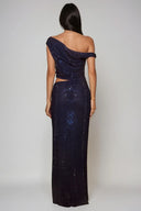 Cassiopée sequin one-shoulder maxi dress