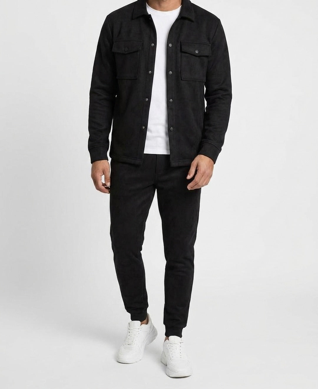 Blake men's tracksuit in black, front view