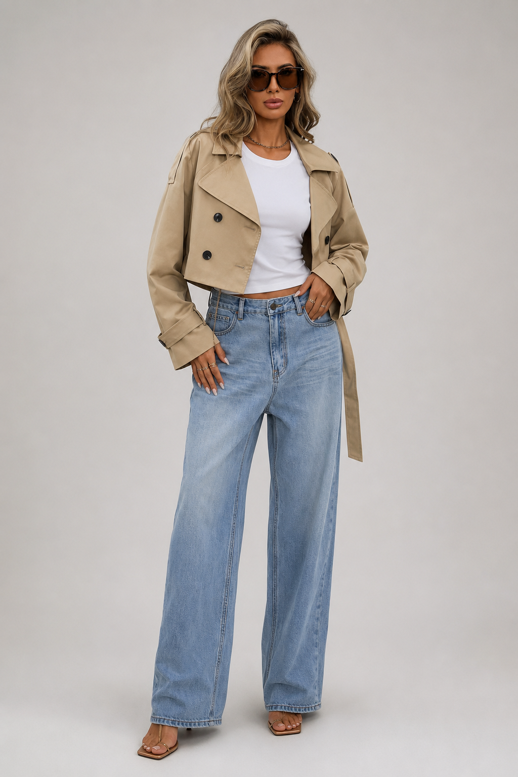 Francis Cropped Trench Coat