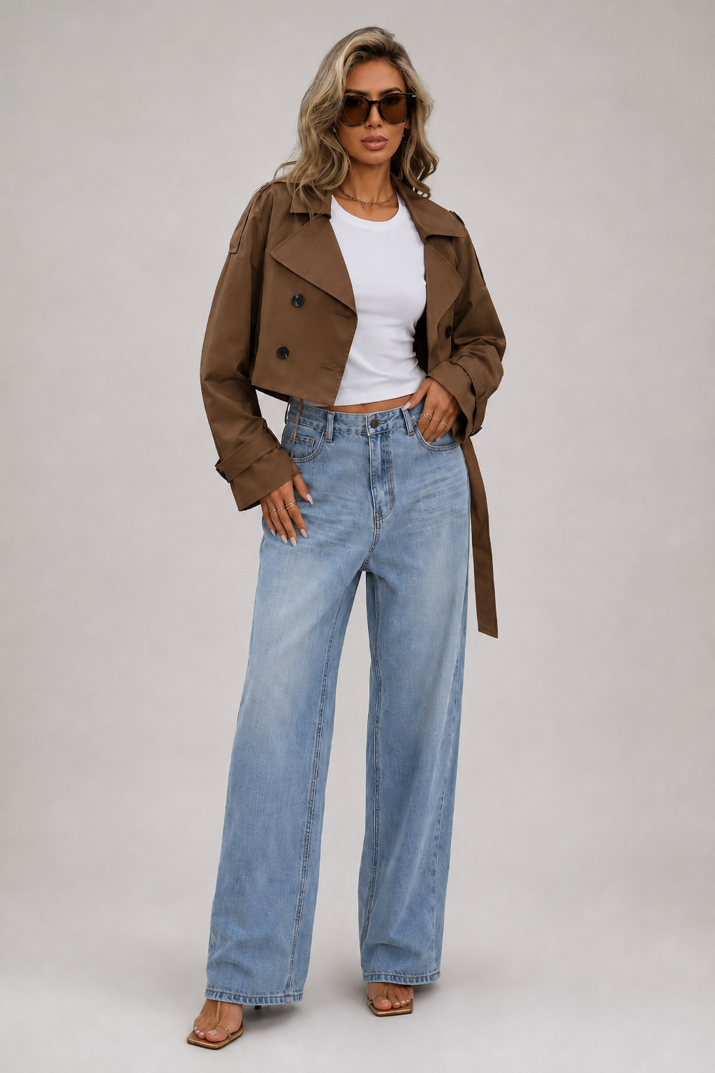 Francis Cropped Trench Coat
