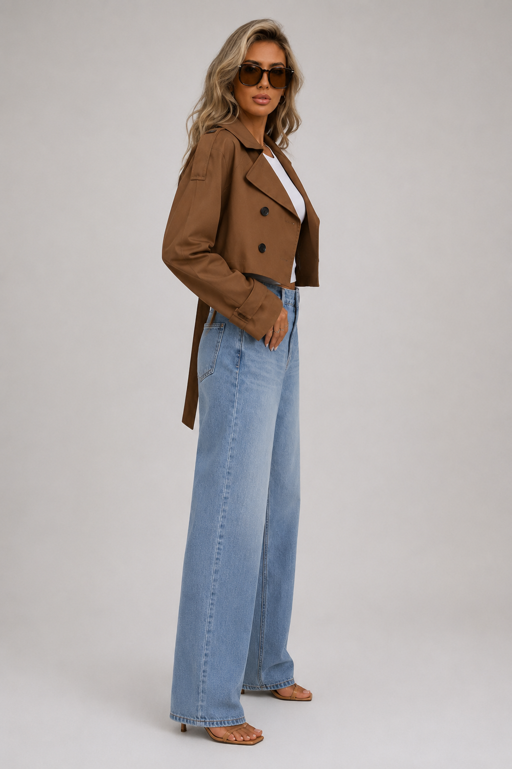 Francis Cropped Trench Coat