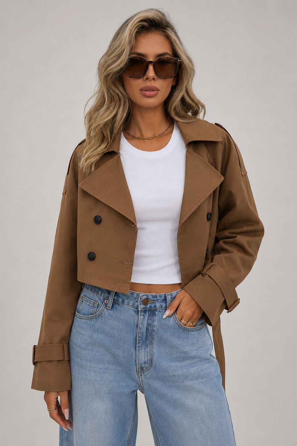 Francis Cropped Trench Coat