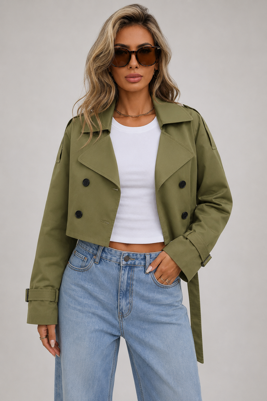 Francis Cropped Trench Coat