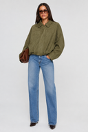 Suze Suede Look Bomber Jacket