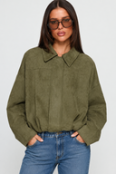 Suze Suede Look Bomber Jacket