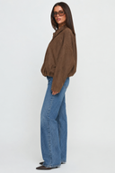 Suze Suede Look Bomber Jacket