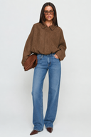 Suze Suede Look Bomber Jacket