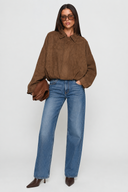 Suze Suede Look Bomber Jacket