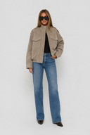 Julie Suede Look Cargo Jacket