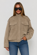 Julie Suede Look Cargo Jacket
