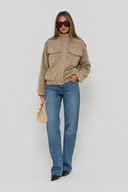 Julie Suede Look Cargo Jacket