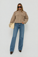 Julie Suede Look Cargo Jacket