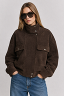 Elodie Suede Look Utility Jacket