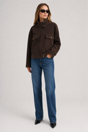 Elodie Suede Look Utility Jacket