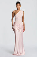 Sidonie one-shoulder satin maxi dress