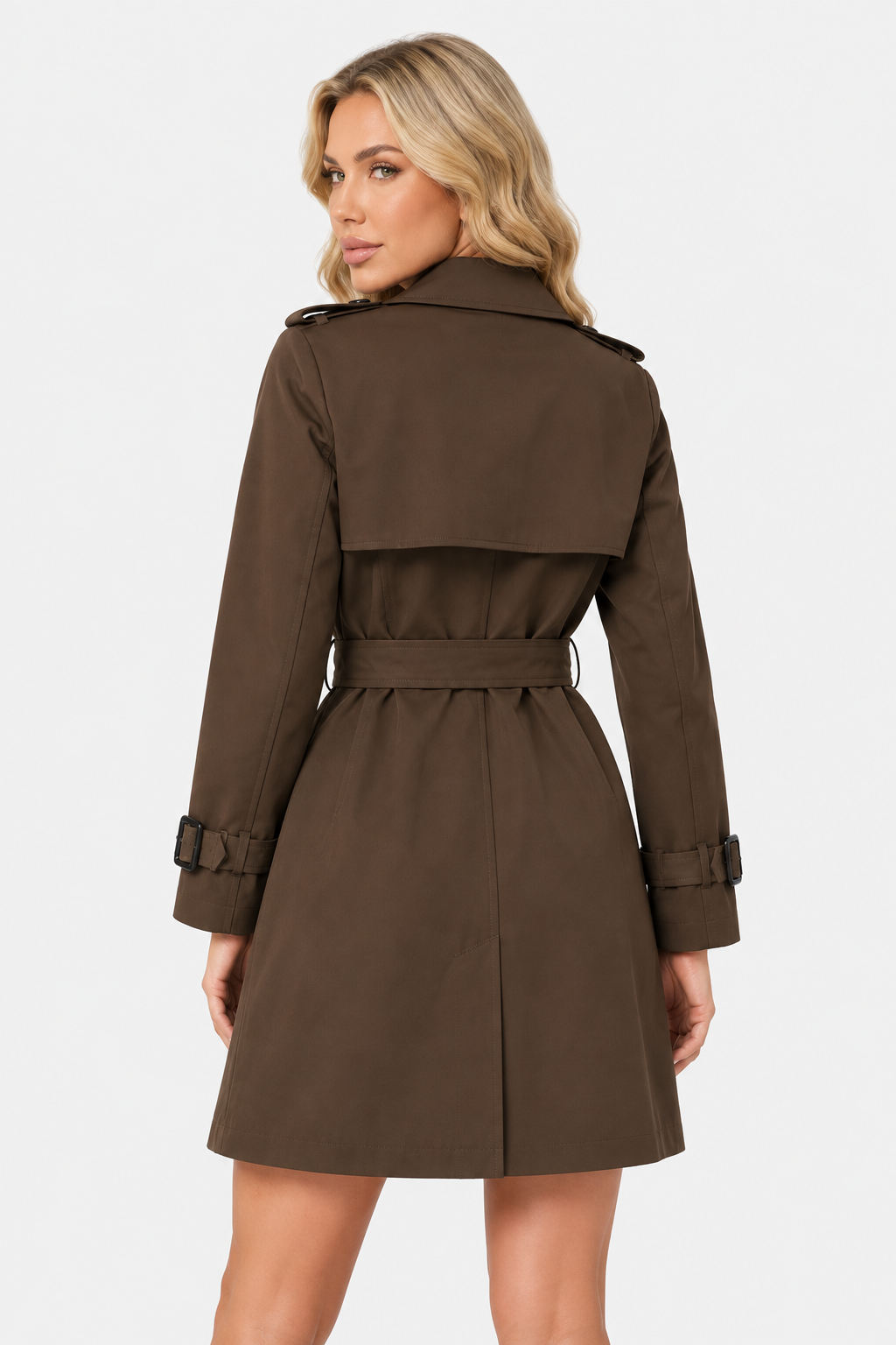 Women Belted Trench Coat
