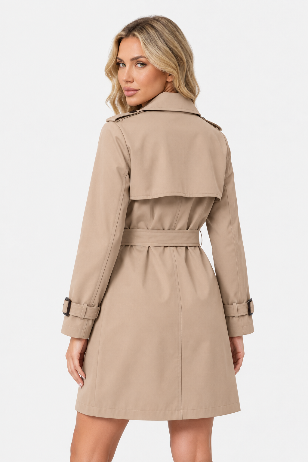 Women Belted Trench Coat