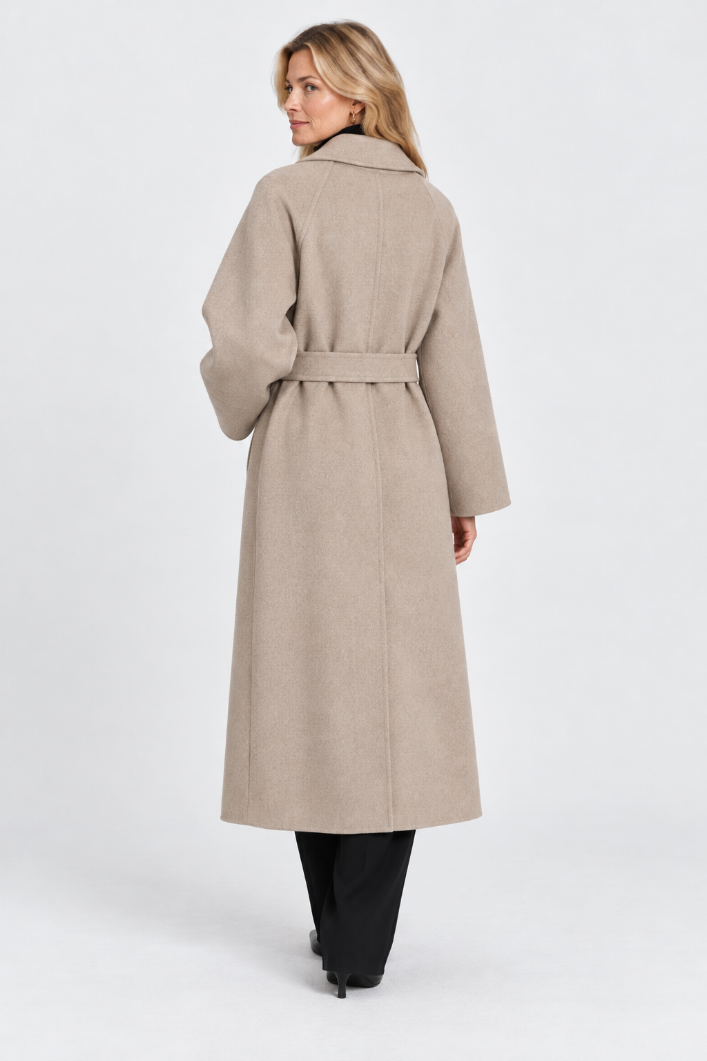 Clemence Belted Longline Wrap Coat