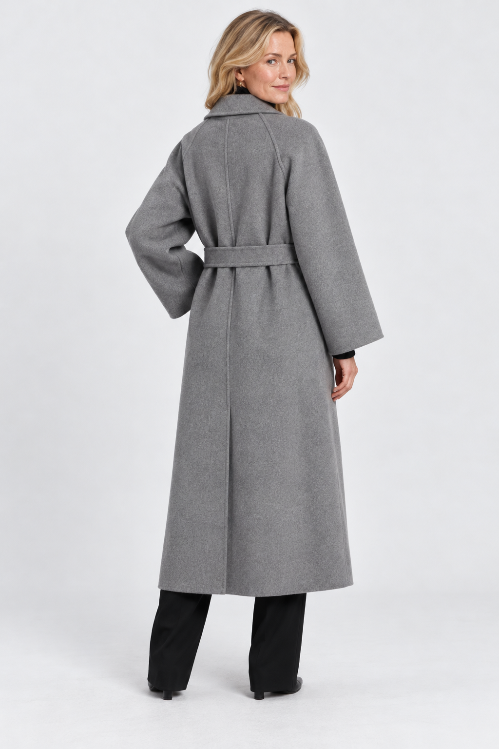 Clemence Belted Longline Wrap Coat