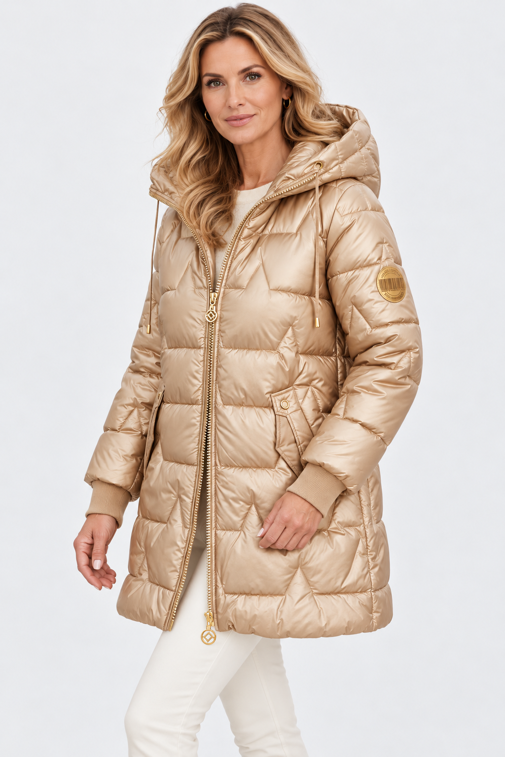 Rosamund Star Quilted Hooded Puffer Coat