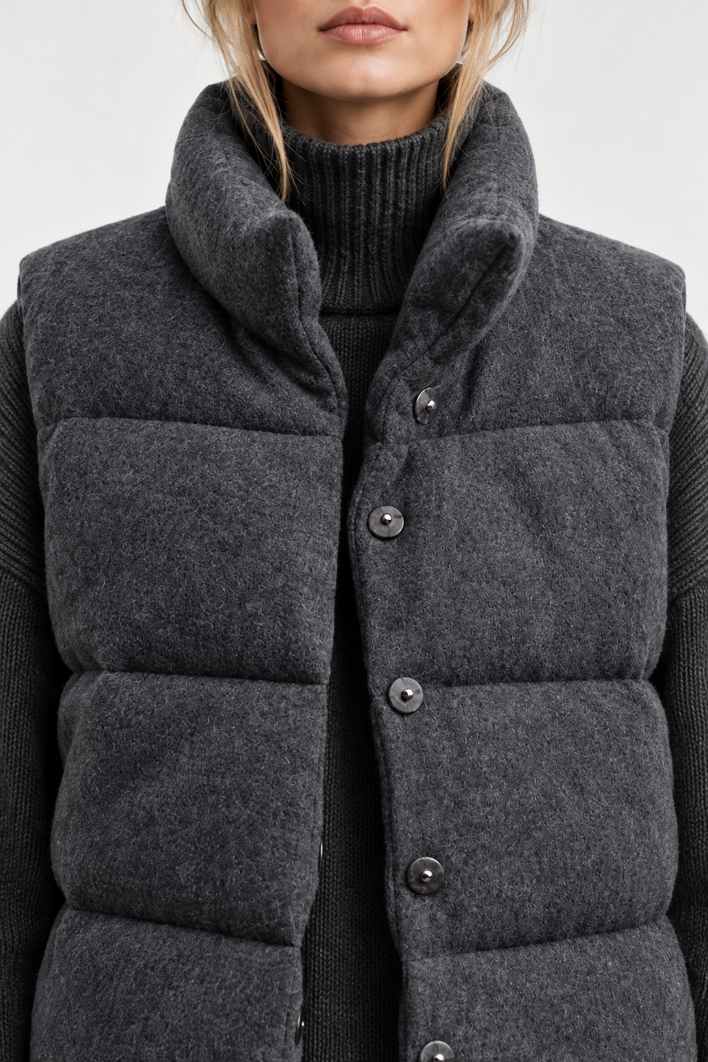 Philippa Wool Look Quilted Gilet