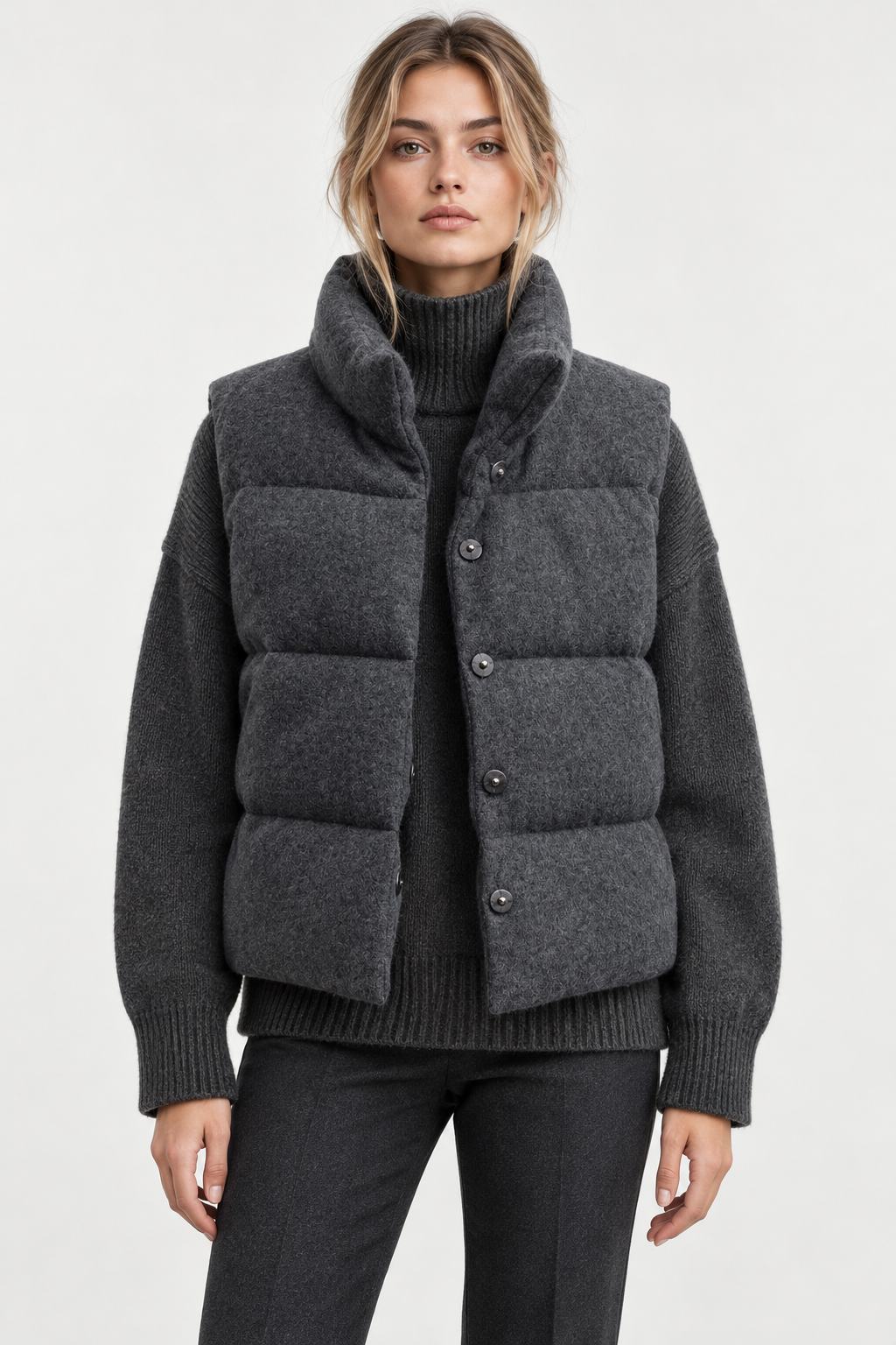 Philippa Wool Look Quilted Gilet