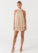 Evelyne halter chiffon mini dress